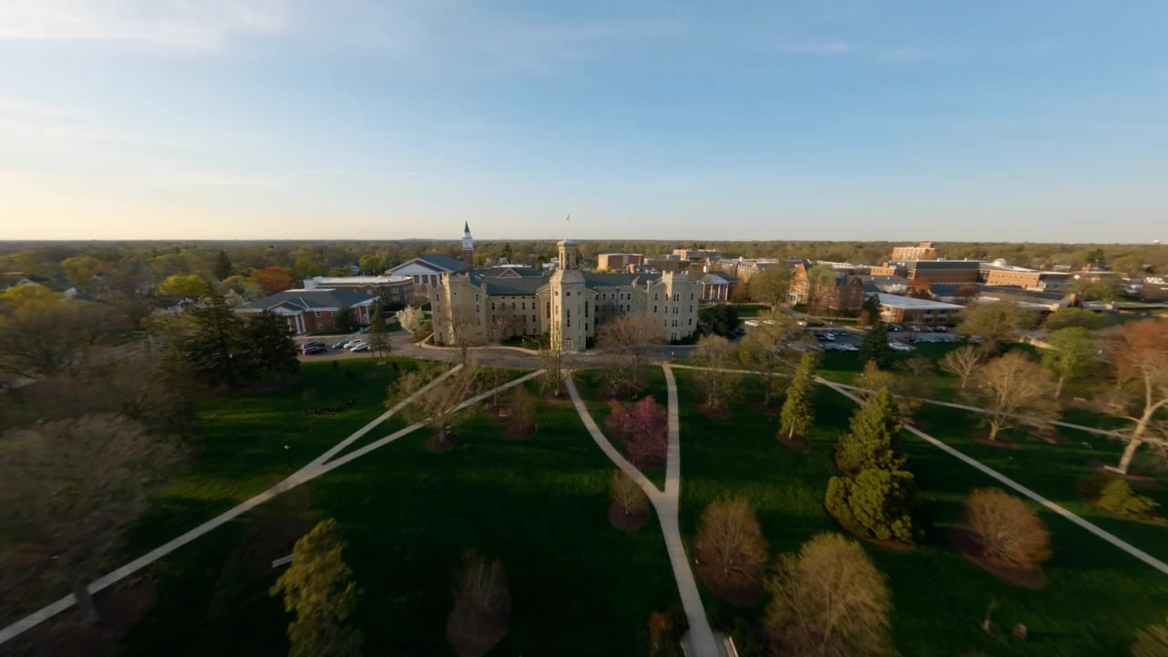 Frame from the Wheaton College FPV Drone Tour